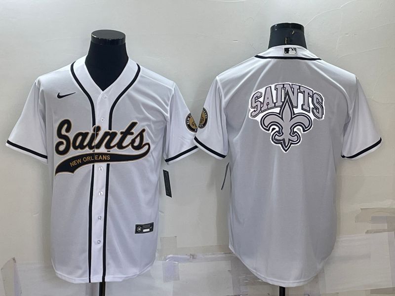 Men New Orleans Saints Blank White 2022 Nike Co branded NFL Jerseys1->new orleans saints->NFL Jersey